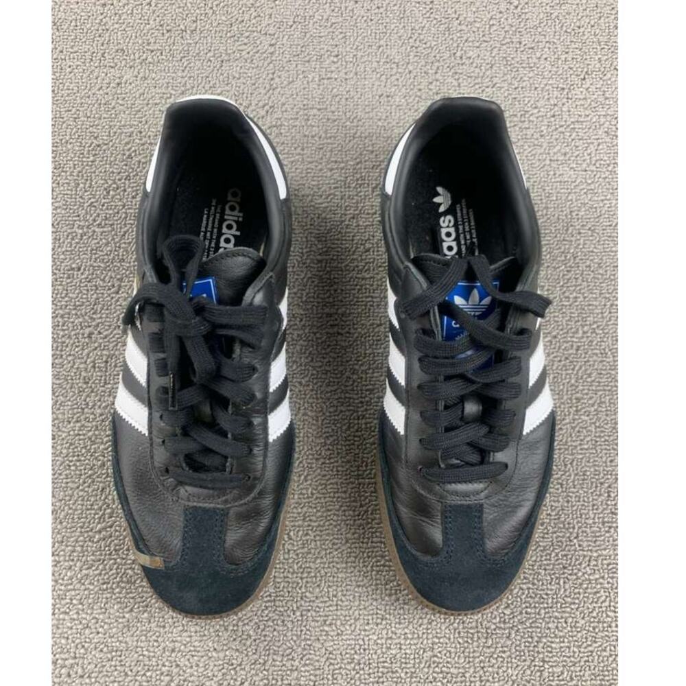 Adidas Originals Samba‎ Sneakers Unisex 8 Black Low Top Lace Up Trefoil ABT5807